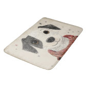 Tapis De Bain Pullover noir et blanc pour chiot avec neige (Angle)