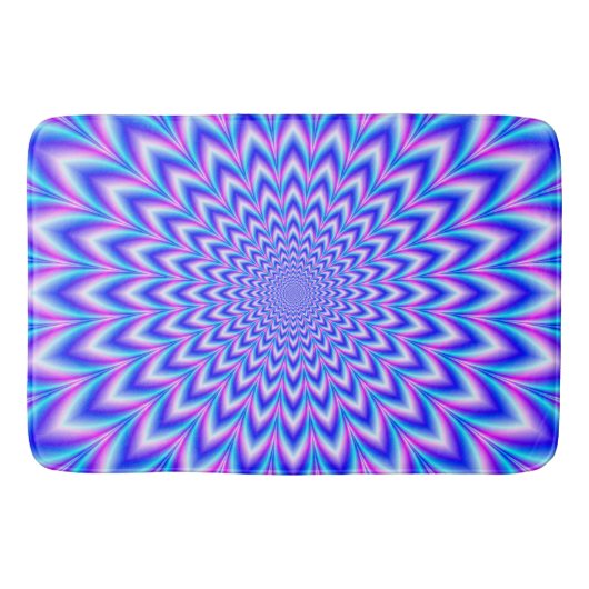 Tapis De Bain Pulse 24 points en bleu rose et violet (Devant)
