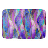 Tapis De Bain Purple and Blue Stained Glass Mosaic pattern (Devant)