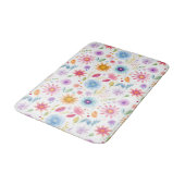 Tapis De Bain Purple Blue Pink Boho Wildflower (Angle)