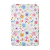 Tapis De Bain Purple Blue Pink Boho Wildflower (Devant (Vertical))