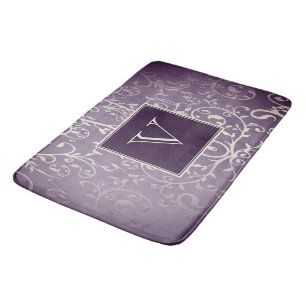 Tapis De Bain Purple Élégant Parfum de bain Monogramme