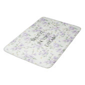 Tapis De Bain Purple Flowers Gold Stars Moons (Angle)