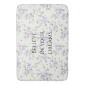 Tapis De Bain Purple Flowers Gold Stars Moons (devant Vertical)