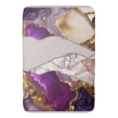 Tapis De Bain Purple Gold Luxury Design élégant Texture liquide (devant Vertical)