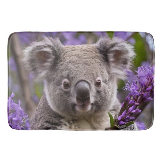 Tapis De Bain Purple Jacaranda Koala Ours, (Devant)