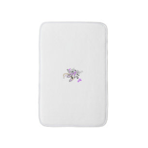 Tapis De Bain Purple-Magenta, Orange rougeâtre, Fille bleue