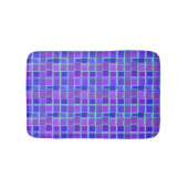 Tapis De Bain Purple Mosaic Squares Tile Pattern (Devant)