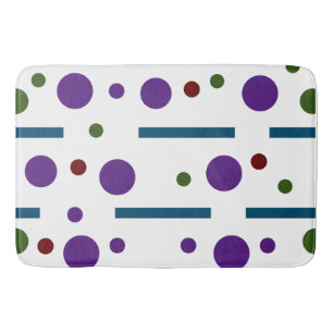 Tapis De Bain Purple Ocean Blue et Forest green : Points et lign