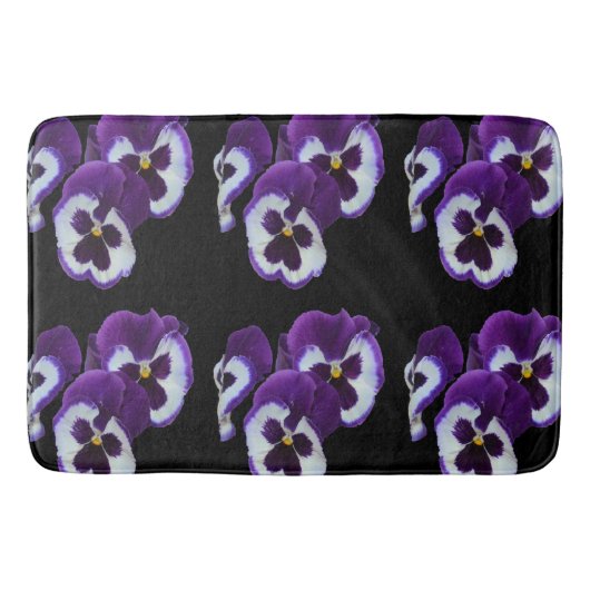 Tapis De Bain Purple Pansy Posy, (Devant)