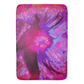 Tapis De Bain Purple psychédélique et fleur de Magenta Hibiscus (devant Vertical)