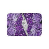 Tapis De Bain Purple Rose Silver Luxury Elégant Texture Liquide (Devant)