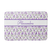 Tapis De Bain Purple Sage Green Lavender Custom Name (Devant)