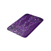 Tapis De Bain Purple Silver Luxury Elégant Texture Liquide (Angle)