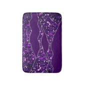 Tapis De Bain Purple Silver Luxury Elégant Texture Liquide (Devant (Vertical))