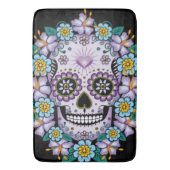 Tapis De Bain Purple Sugar Skull (devant Vertical)