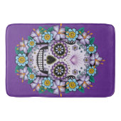 Tapis De Bain Purple Sugar Skull (Devant)