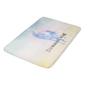 Tapis De Bain Purple Unicorne Aqua Rose Yellow Tie Dye (Angle)