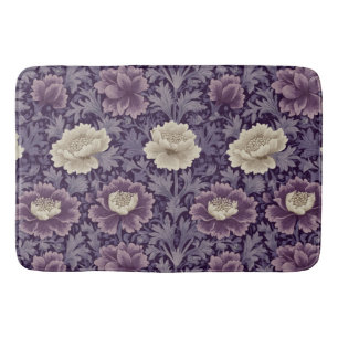 Tapis De Bain Purple William Morris Style Floral