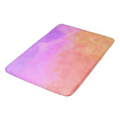 Tapis De Bain Purples et Oranges Nuages Abstraits (Angle)