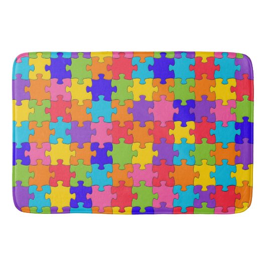 Tapis De Bain Puzzle coloré (Devant)