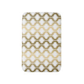 Tapis De Bain Quatrefoil d'or sur Arrière - plan blanc (Devant (Vertical))