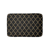 Tapis De Bain Quatrefoil noir et or (Devant)