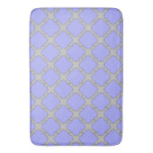 Tapis De Bain Quatrefoil periwinkle et gris (devant Vertical)