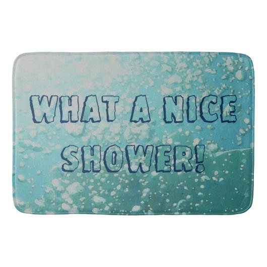 Tapis De Bain QUELLE BELLE DOUCHE D'Eau Bubbles Design Cool (Devant)