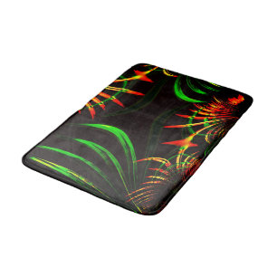 Tapis De Bain Quelques feuilles d'herbe, couleurs du feu dans "p