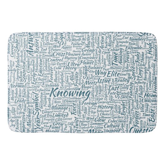 Tapis De Bain Question Apprendre Nuage MotssTexte Motif Message (Devant)