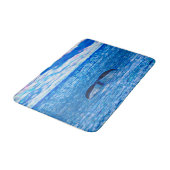 Tapis De Bain Queue de baleines Bleu profond Océan (Angle)