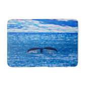 Tapis De Bain Queue de baleines Bleu profond Océan (Devant)