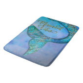 Tapis De Bain Queue de Sirène de l'Océan Étincelante Enchantée (Angle)