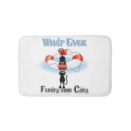 Tapis De Bain Quoi de neuf flotte vos chats (Devant)