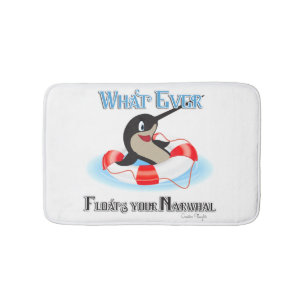 Tapis De Bain Quoi que Flotte ton mème Narwhal
