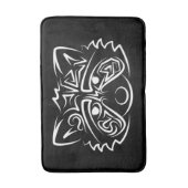 Tapis De Bain Raccoon tribal noir et blanc (Devant (Vertical))