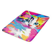 Tapis De Bain Rainbow Cat : Vivid Portrait (Angle)