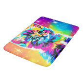 Tapis De Bain Rainbow Kitten Portrait (Angle)