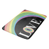 Tapis De Bain RAINBOW LOVE noir blanc Bain Mat (Angle)