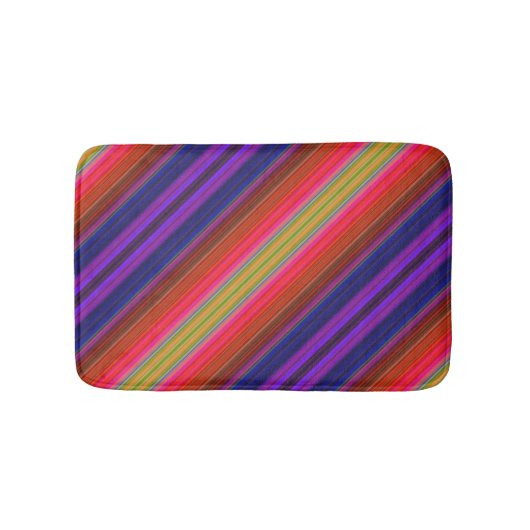 Tapis De Bain Rainbow Stripes Bain Mat (Devant)