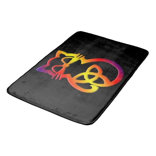Tapis De Bain Rainbow Trinity Knot Celtic Chat Mat (Angle)