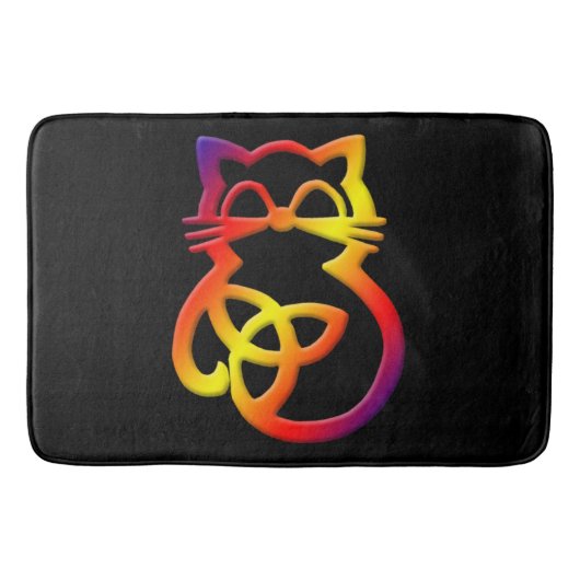 Tapis De Bain Rainbow Trinity Knot Celtic Chat Mat (Devant)
