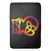 Tapis De Bain Rainbow Trinity Knot Celtic Chat Mat (devant Vertical)
