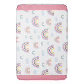 Tapis De Bain Rainbows Boho Rose Bleu Jaune Fun Girl (devant Vertical)
