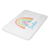 Tapis De Bain Rainbows Boho Rose Yellow Hearts Nom (Angle)