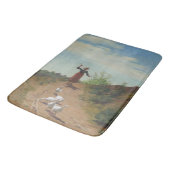Tapis De Bain Ramener le troupeau d'oies (par Paul Peel) (Angle)