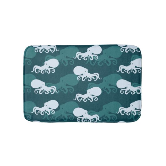 Tapis De Bain Rangées de motif de poulpe (Devant)
