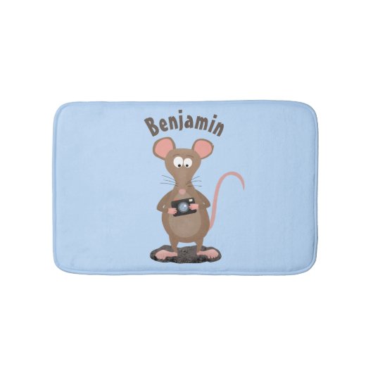 Tapis De Bain Rat drôle avec dessin animé de la caméra (Devant)