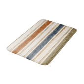 Tapis de bain rayé aquarelle rustique (Angle)